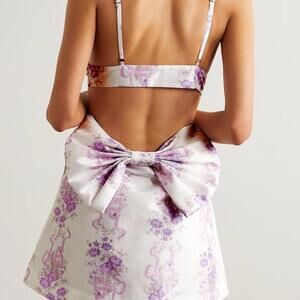 LoveShackFancy Brand new With Tags lilac bow mini dress !!!